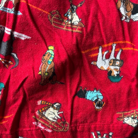 Old Navy Red Pajama Set with Animal Pattern - Picture 2 of 3